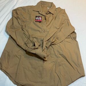 DSG Tan Button-Up Shirt women size Xs $ 40 new with tags